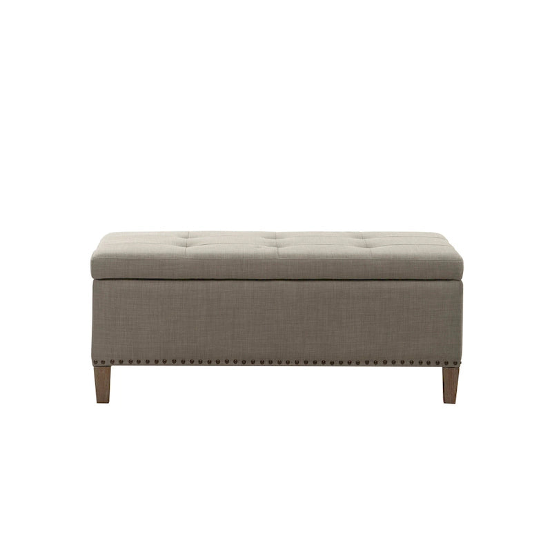 Tessa Light Grey Tufted Top Soft Close Storage Bench