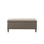 Tessa Light Grey Tufted Top Soft Close Storage Bench
