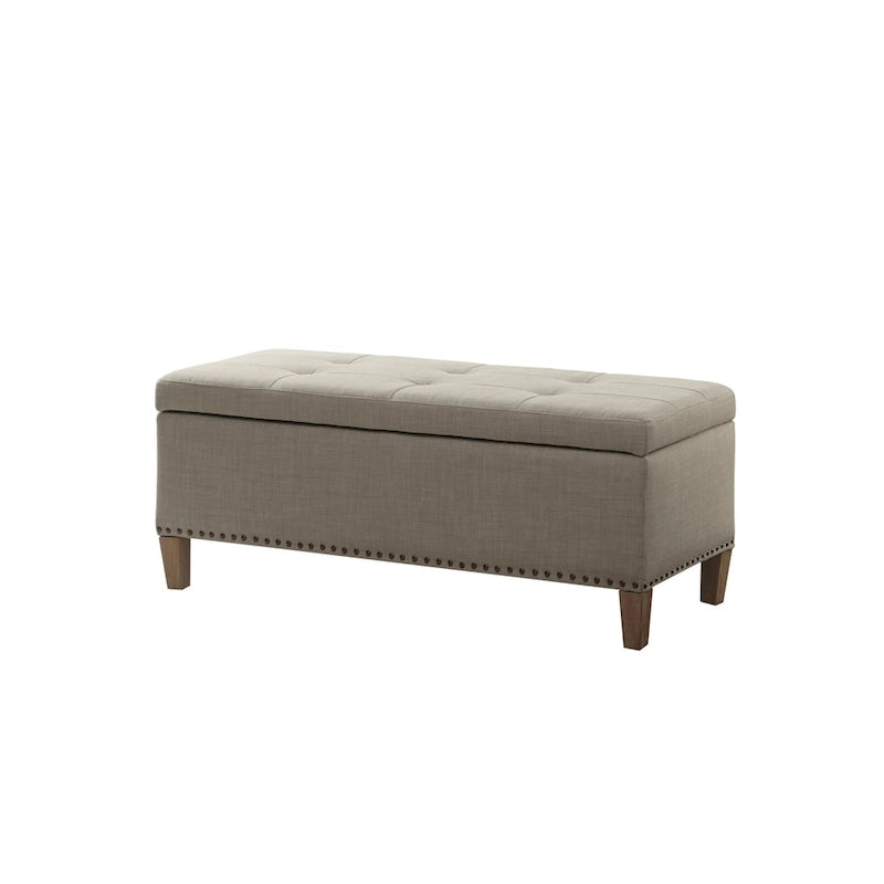 Tessa Light Grey Tufted Top Soft Close Storage Bench