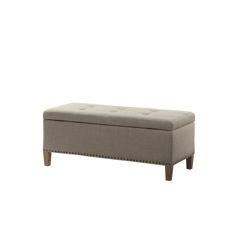 Tessa Light Grey Tufted Top Soft Close Storage Bench