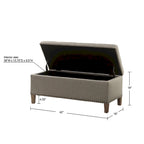 Tessa Light Grey Tufted Top Soft Close Storage Bench
