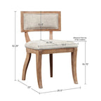 Signature Marie Beige/ Light Natural Dining Chair Set of 2