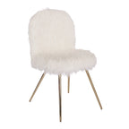Conklin White Faux Fabric Accent Chair