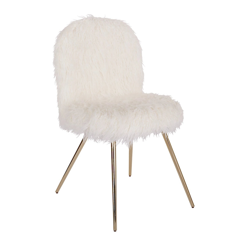 Conklin White Faux Fabric Accent Chair