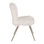 Conklin White Faux Fabric Accent Chair