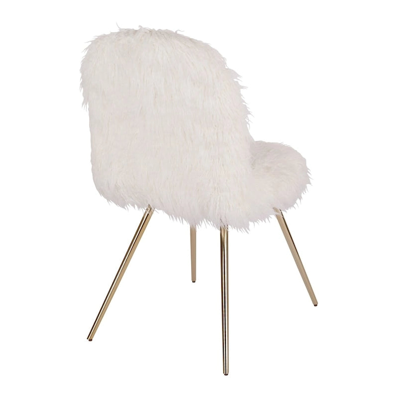 Conklin White Faux Fabric Accent Chair