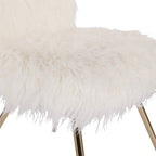 Conklin White Faux Fabric Accent Chair