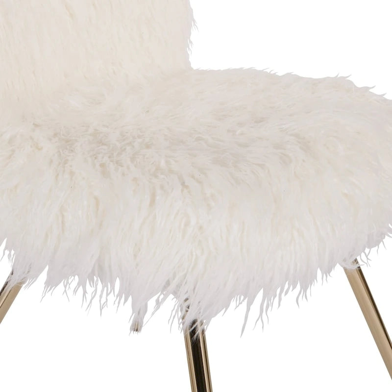 Conklin White Faux Fabric Accent Chair