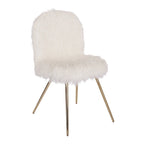 Conklin White Faux Fabric Accent Chair