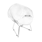 Bertoia (reproduction) Diamond Chair in Black - 33 H (SH 17.5) x 33 W x 26 D