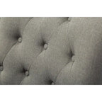 Tufted Solid Wood Silver Nailhead Wingback Hostess Chairs (Set of 2)