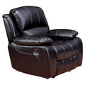 Bonded Leather Glider Recliner Club Chair for Living Room