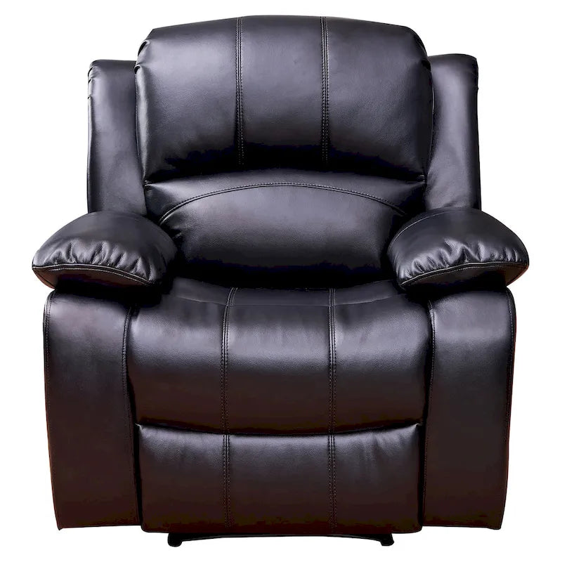 Bonded Leather Glider Recliner Club Chair for Living Room
