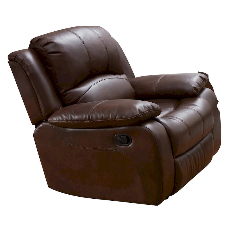 Bonded Leather Glider Recliner Club Chair for Living Room