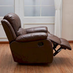 Bonded Leather Glider Recliner Club Chair for Living Room