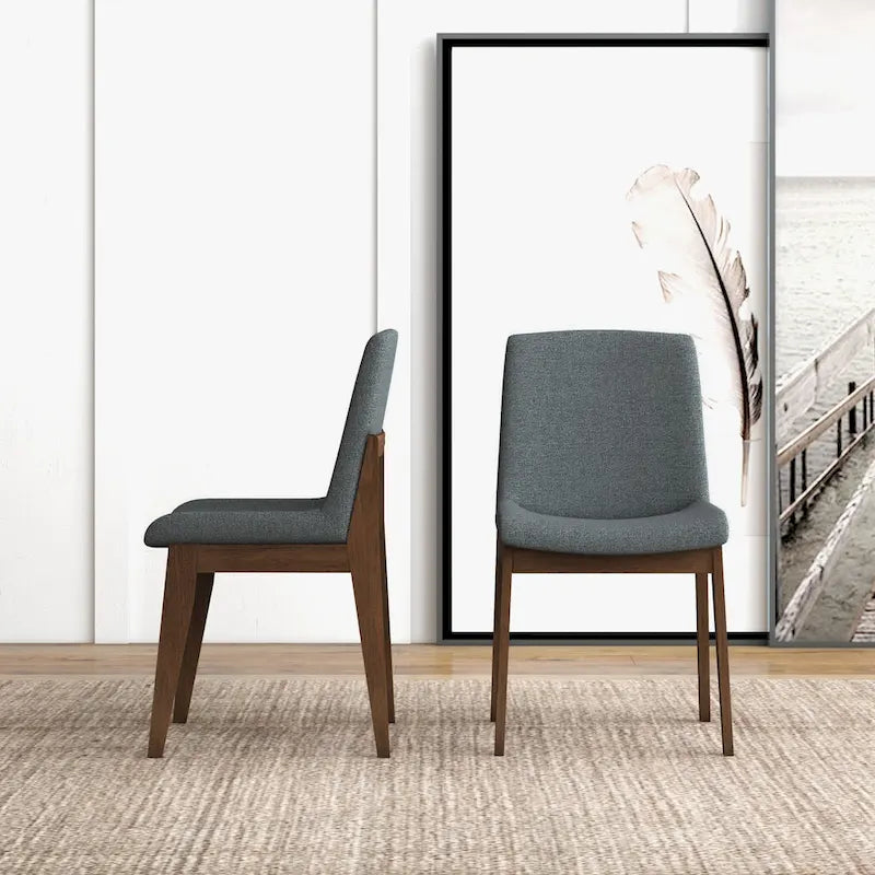 Odessa Mid Century Polyester Blend Dining Chair (Set of 2)