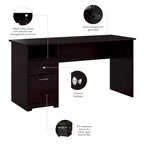 Cabot 60W Computer Desk with Drawers and Storage