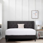  Isabelle Button Tufted Wingback Upholstered Bed
