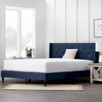 Isabelle Button Tufted Wingback Upholstered Bed