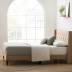 Isabelle Button Tufted Wingback Upholstered Bed