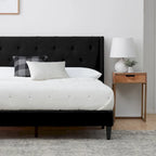 Isabelle Button Tufted Wingback Upholstered Bed