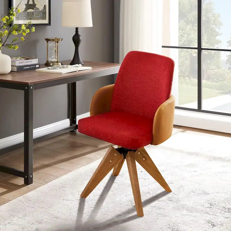 Mid-century Modern Upholstered Home Office Desk Chair