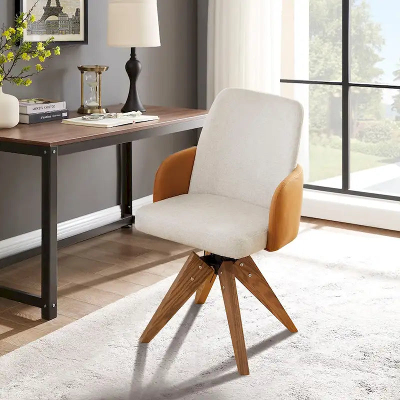 Mid-century Modern Upholstered Home Office Desk Chair