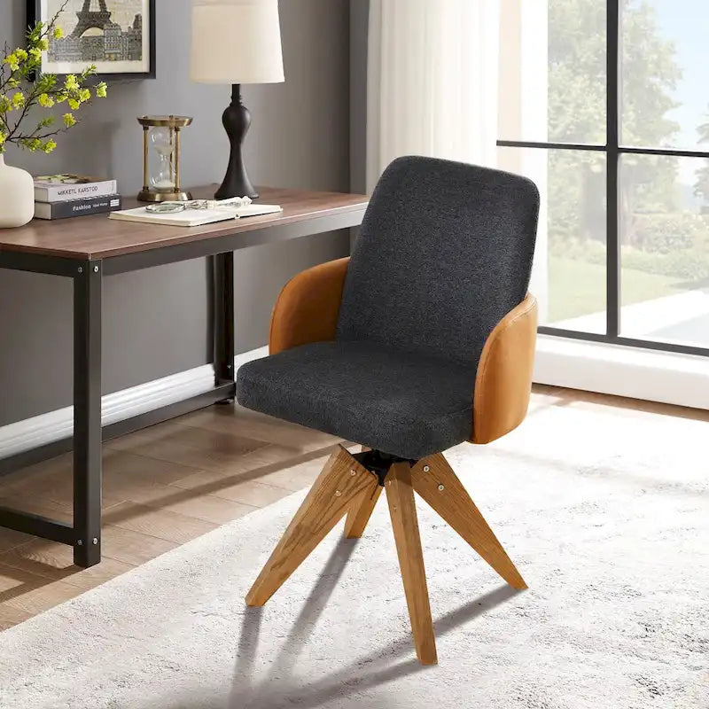 Mid-century Modern Upholstered Home Office Desk Chair