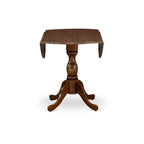 Dublin Modern Kitchen Table - a Round Dining Table Top with Dropleaf & Pedestal Base, (Finish Option)