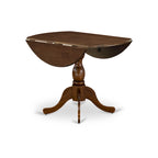 Dublin Modern Kitchen Table - a Round Dining Table Top with Dropleaf & Pedestal Base, (Finish Option)