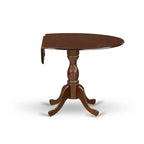 Dublin Modern Kitchen Table - a Round Dining Table Top with Dropleaf & Pedestal Base, (Finish Option)