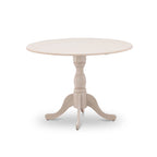Dublin Modern Kitchen Table - a Round Dining Table Top with Dropleaf & Pedestal Base, (Finish Option)