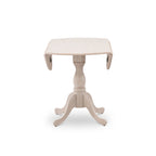 Dublin Modern Kitchen Table - a Round Dining Table Top with Dropleaf & Pedestal Base, (Finish Option)
