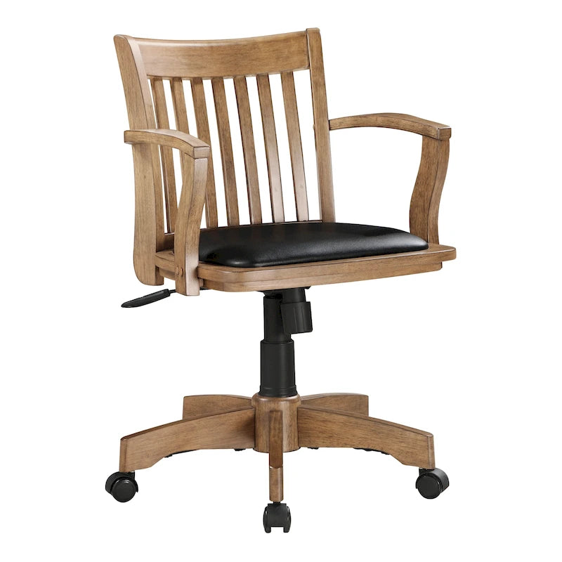 Wilbur Vintage Padded Wood Banker's Chair