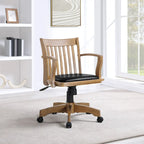 Wilbur Vintage Padded Wood Banker's Chair