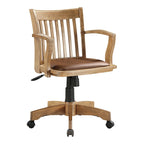 Wilbur Vintage Padded Wood Banker's Chair