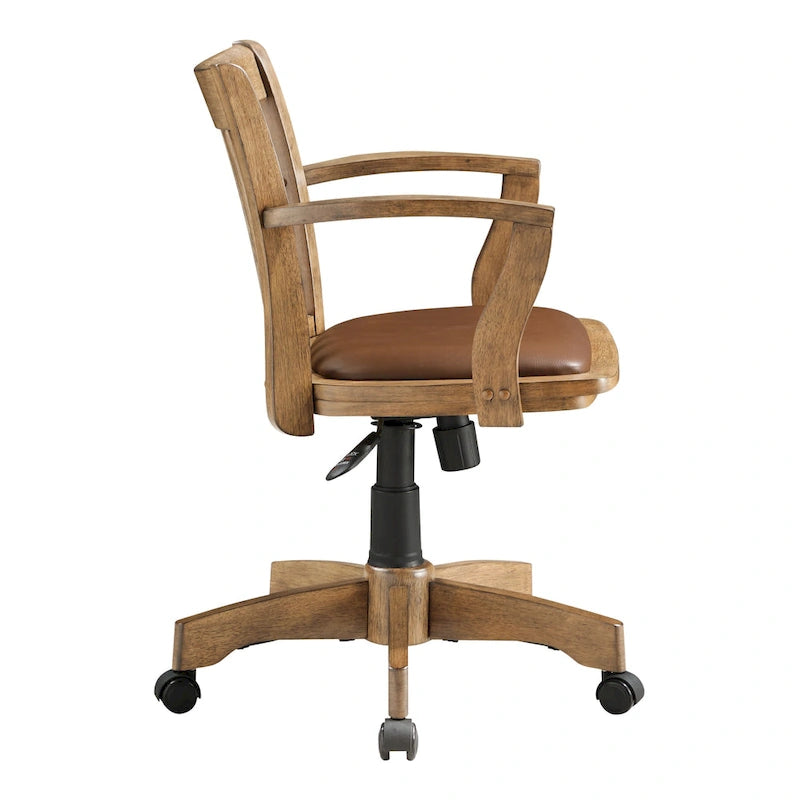 Wilbur Vintage Padded Wood Banker's Chair