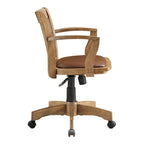 Wilbur Vintage Padded Wood Banker's Chair