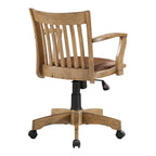 Wilbur Vintage Padded Wood Banker's Chair