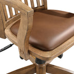 Wilbur Vintage Padded Wood Banker's Chair