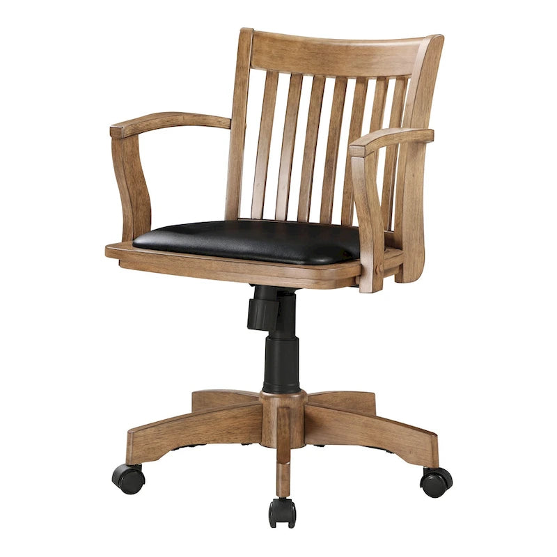 Wilbur Vintage Padded Wood Banker's Chair