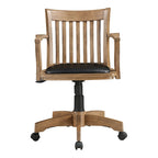 Wilbur Vintage Padded Wood Banker's Chair