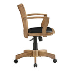 Wilbur Vintage Padded Wood Banker's Chair