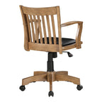 Wilbur Vintage Padded Wood Banker's Chair