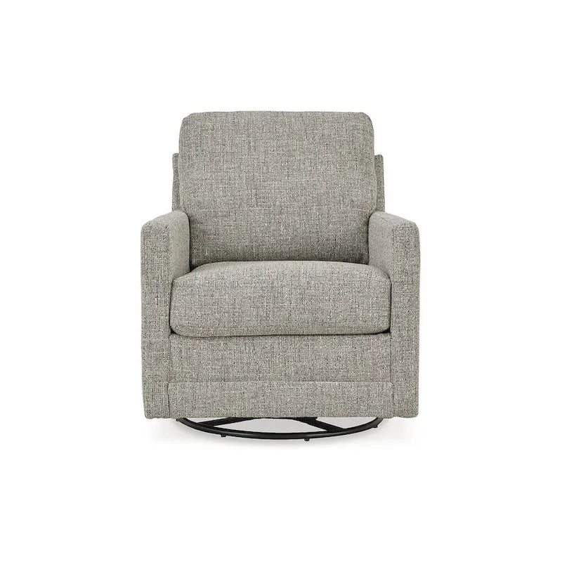 Bralynn Gray Swivel Glider Accent Chair - 30W x 37D x 37H