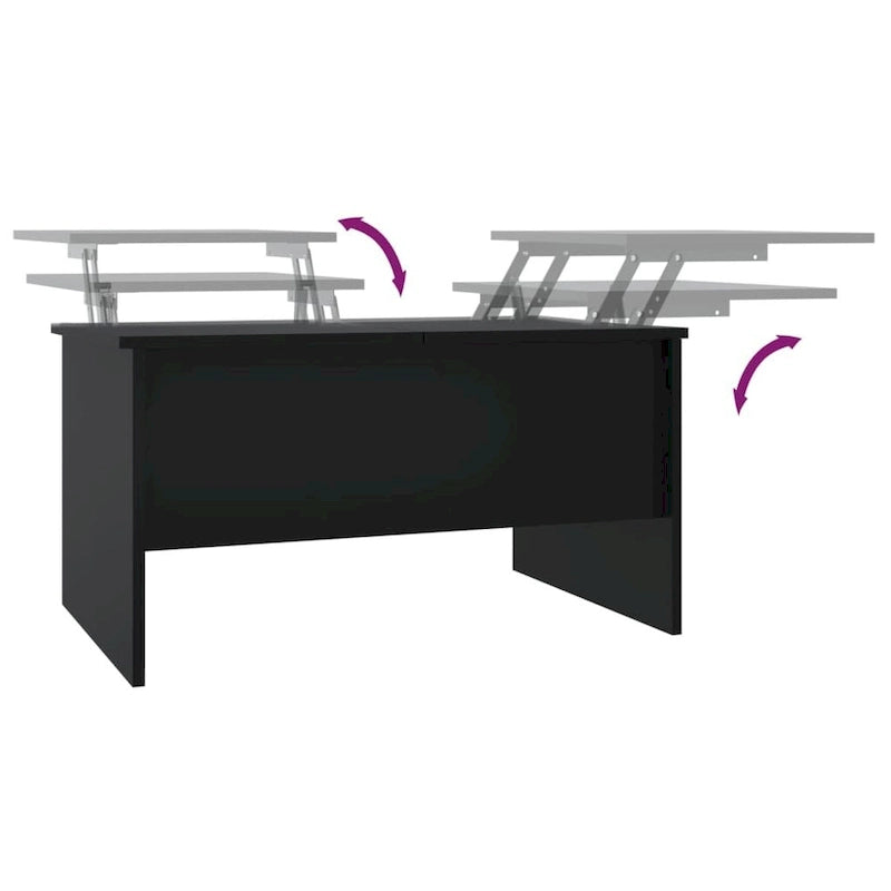 vidaXL Coffee Table Lift Top End Table Accent Side Sofa Table Engineered Wood - 31.5 x 19.7 x 16.7