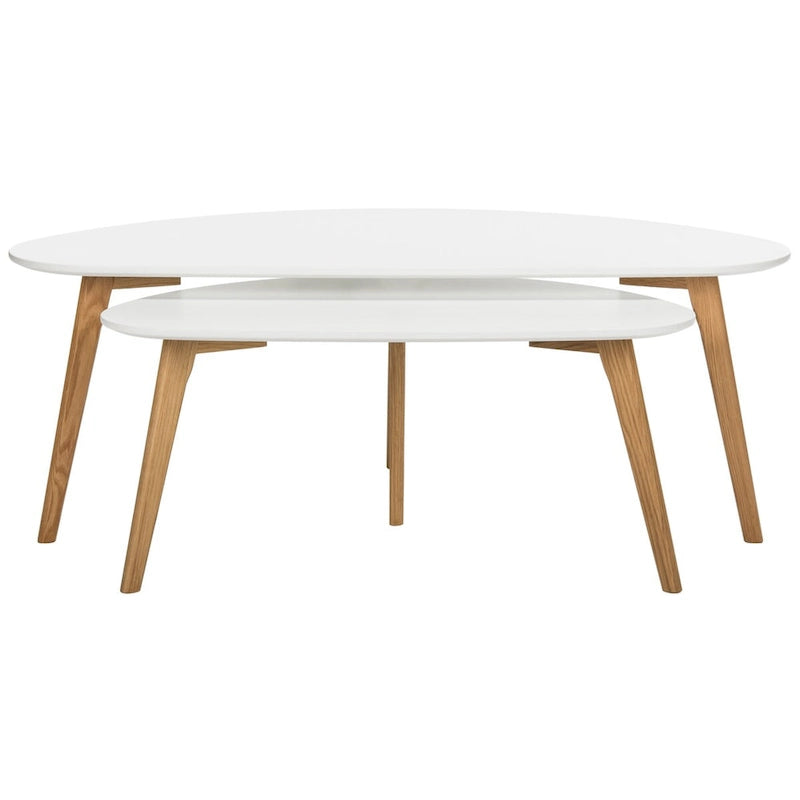 Vikki Double White Coffee Table - 47.2 x 23.6 x 17.7 - 47Wx24Dx18H