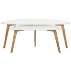 Vikki Double White Coffee Table - 47.2 x 23.6 x 17.7 - 47Wx24Dx18H
