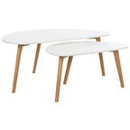 Vikki Double White Coffee Table - 47.2 x 23.6 x 17.7 - 47Wx24Dx18H