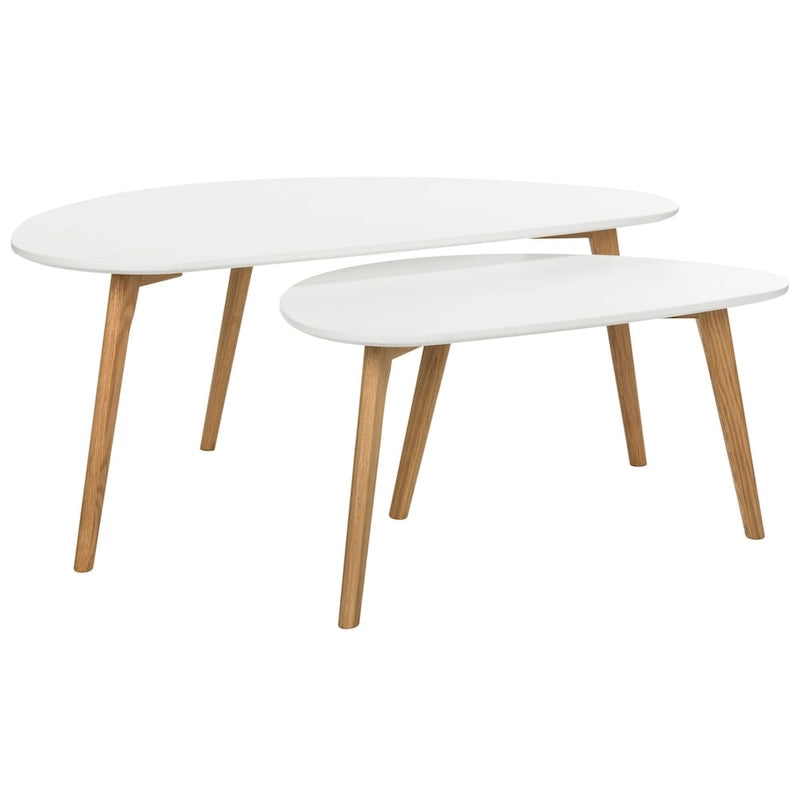 Vikki Double White Coffee Table - 47.2 x 23.6 x 17.7 - 47Wx24Dx18H